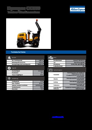 Тандемні вібраційні дорожні катки Dynapac CC 800