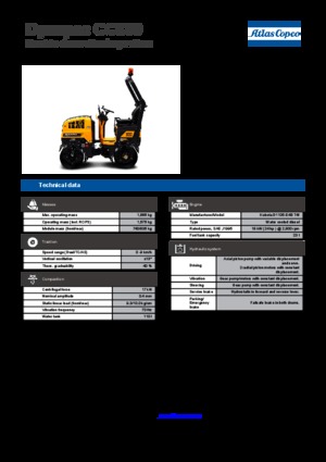 Тандемні вібраційні дорожні катки Dynapac CC 800