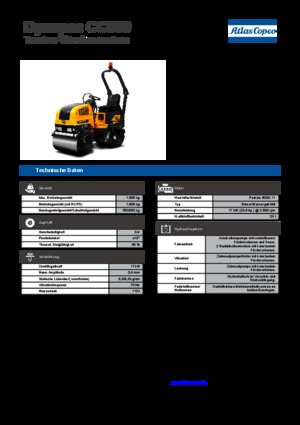 Тандемні вібраційні дорожні катки Dynapac CC 900