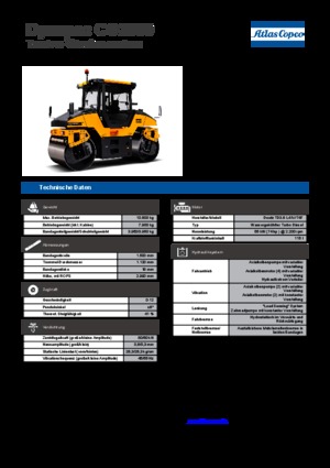 Тандемні вібраційні дорожні катки Dynapac CG 2300