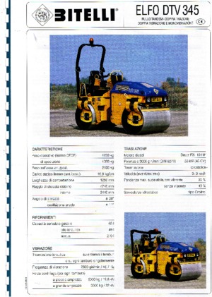 Тандемні вібраційні дорожні катки Bitelli DTV 345