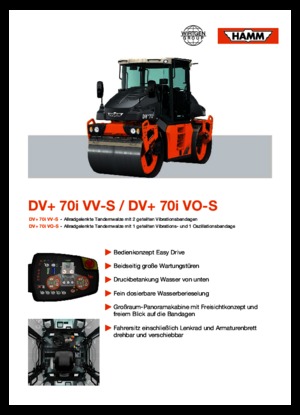 Тандемні вібраційні дорожні катки Hamm DV+ 70i VO-S