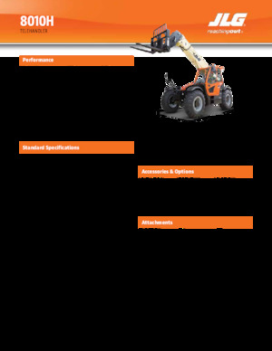 Телескопічні навантажувачі JLG 8010H