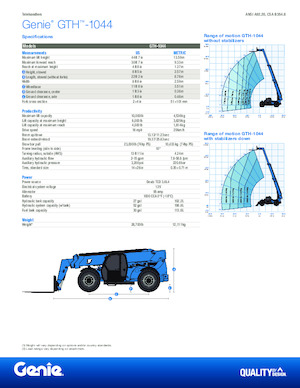 Телескопічні навантажувачі Genie GTH-1044