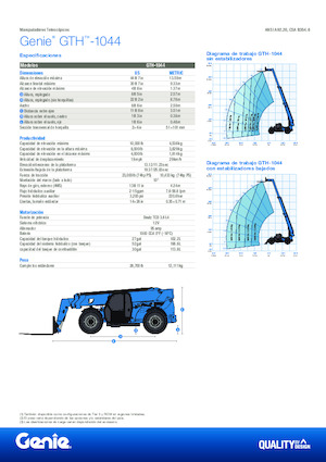 Телескопічні навантажувачі Genie GTH-1044