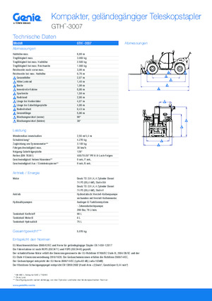 Телескопічні навантажувачі Genie GTH-3007