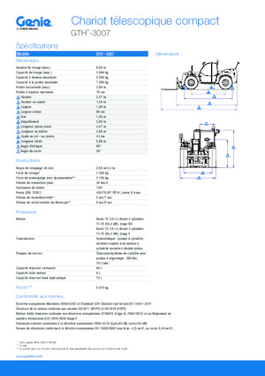 Телескопічні навантажувачі Genie GTH-3007