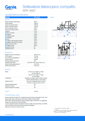 Телескопічні навантажувачі Genie GTH-3007
