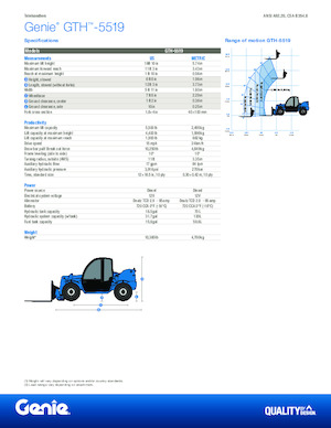 Телескопічні навантажувачі Genie GTH-5519 