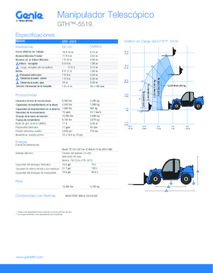 Телескопічні навантажувачі Genie GTH-5519 