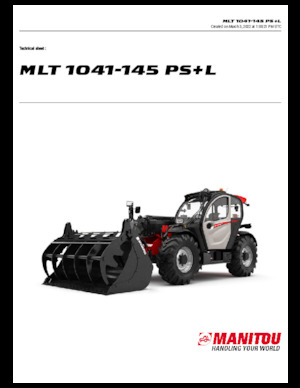 Телескопічні навантажувачі Manitou MLT 1041-145 PS+L