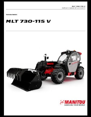 Телескопічні навантажувачі Manitou MLT 730-115 V