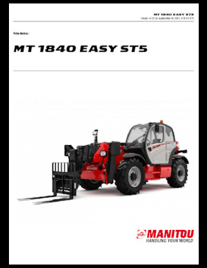 Телескопічні навантажувачі Manitou MT 1840 Standard EASY