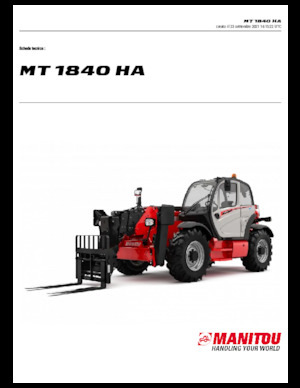 Телескопічні навантажувачі Manitou MT 1840 HA