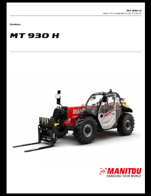 Телескопічні навантажувачі Manitou MT 930 H 75 K Standard