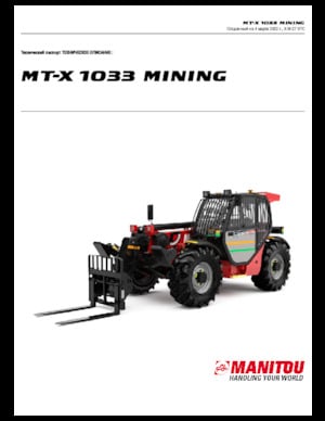 Телескопічні навантажувачі Manitou MT-X 1033 Mining