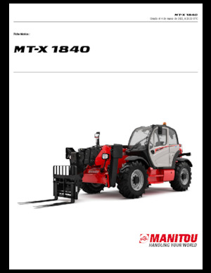 Телескопічні навантажувачі Manitou MT-X 1840