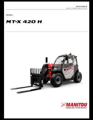 Телескопічні навантажувачі Manitou MT-X 420 H