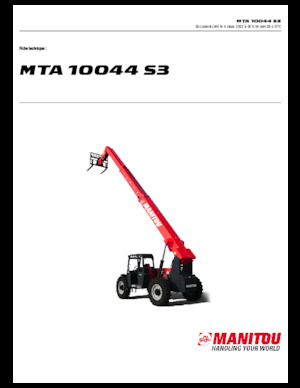 Телескопічні навантажувачі Manitou MTA 10044 S3