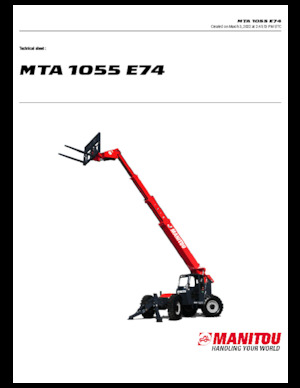 Телескопічні навантажувачі Manitou MTA 1055 E74