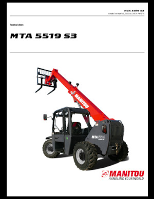 Телескопічні навантажувачі Manitou MTA 5519 S3