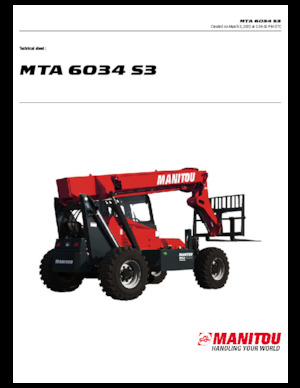 Телескопічні навантажувачі Manitou MTA 6034 S3