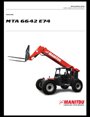 Телескопічні навантажувачі Manitou MTA 6642 E74