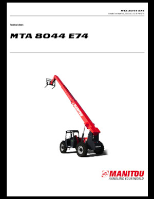 Телескопічні навантажувачі Manitou MTA 8044 E74