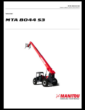 Телескопічні навантажувачі Manitou MTA 8044 S3