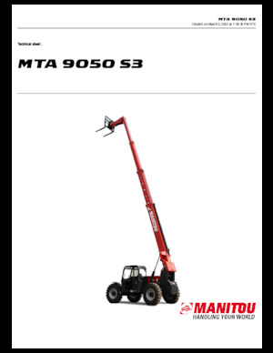 Телескопічні навантажувачі Manitou MTA 9050 S3