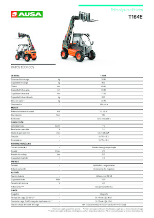 Телескопічні навантажувачі Ausa T 164 E X4