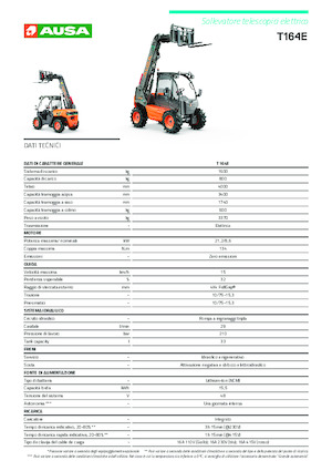 Телескопічні навантажувачі Ausa T 164 E X4