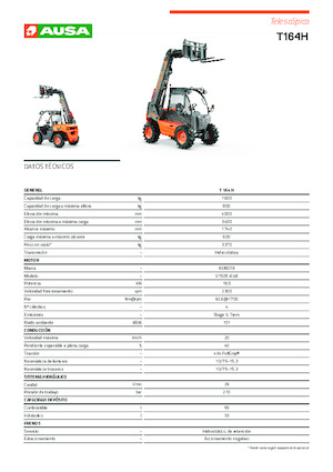 Телескопічні навантажувачі Ausa T 164 H X4