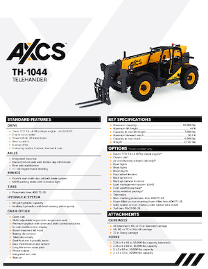 Телескопічні навантажувачі AXCS TH-1044