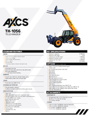 Телескопічні навантажувачі AXCS TH-1056