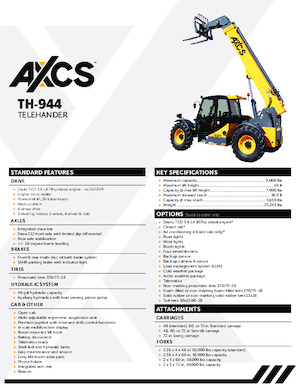 Телескопічні навантажувачі AXCS TH-944