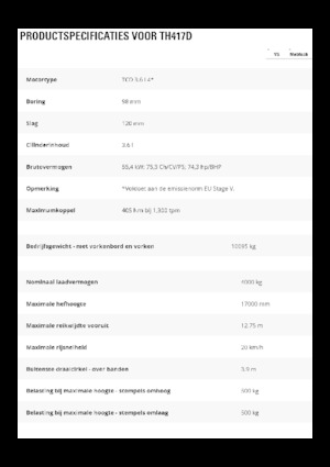 Телескопічні навантажувачі Caterpillar TH417D