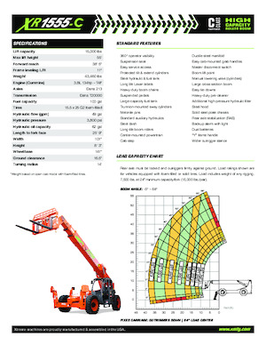Телескопічні навантажувачі Xtreme XR1555-C