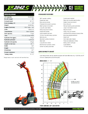 Телескопічні навантажувачі Xtreme XR2042-C