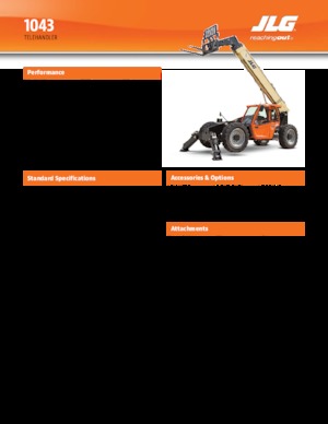 Телескопічні навантажувачі JLG 1043