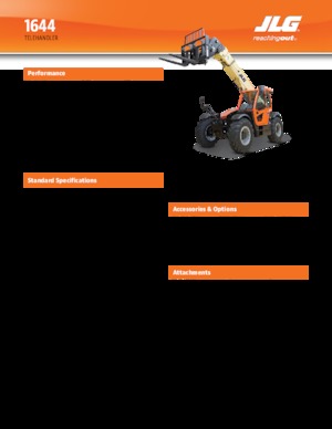 Телескопічні навантажувачі JLG 1644