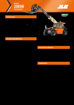 Телескопічні навантажувачі JLG 2505 H