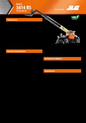 Телескопічні навантажувачі JLG 3614 RS