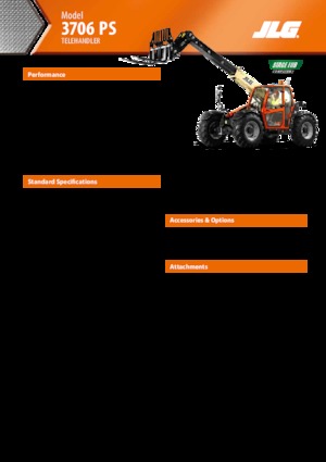 Телескопічні навантажувачі JLG 3706 PS