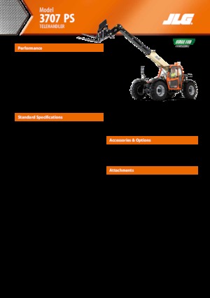 Телескопічні навантажувачі JLG 3707 PS