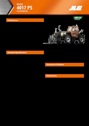Телескопічні навантажувачі JLG 4017 PS
