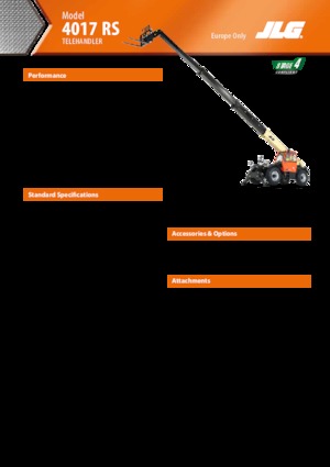 Телескопічні навантажувачі JLG 4017 RS