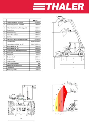 Телескопічні навантажувачі Thaler 48 T 18