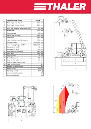 Телескопічні навантажувачі Thaler 48 T 18