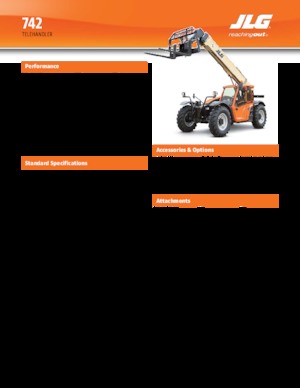 Телескопічні навантажувачі JLG 742